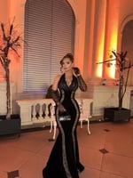 فستان سهره عنابي