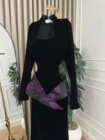 فستان سهره اسود مخمل