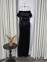 فستان سهره مخمل اسود