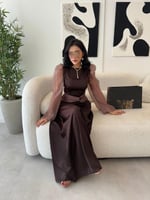 فستان سهره بني