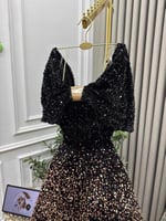 فستان سهره اسود ترتر