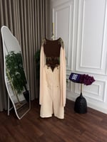 فستان قفطان بني