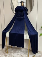 فستان سهره مخمل كحلي