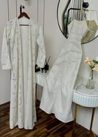 جلابيه بحريني قطعتين اف وايت