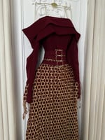 فستان العيد عنابي