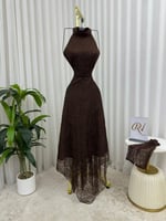 فستان سهره بني