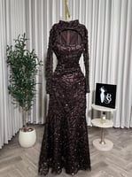 فستان سهره بني ترتر