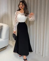 فستان سهره ابيض اسود