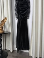 فستان سهره مخمل اسود