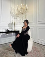 فستان سهره اسود دانتيل