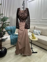 فستان سهره بني