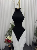 فستان سهره ابيض اسود