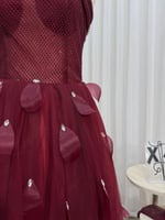 فستان سهره عنابي