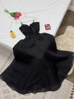 فستان سهره اسود مطرز