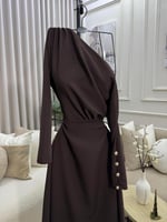 فستان سهره بني