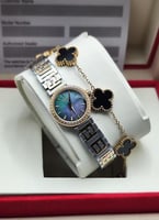 ساعه فندي مع الاسواره والخاتم