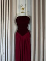 فستان سهره عنابي