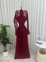 فستان العيد عنابي