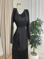 فستان سهره اسود هدب