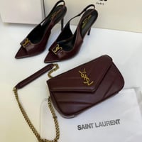 طقم سان لوران عنابي