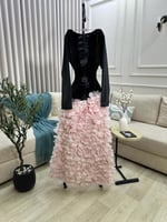 فستان سهره اسود*بينك