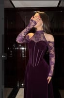 فستان سهره مخمل لونين