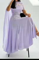 فستان سهره ثلاث الالوان وردي موف تيفاني