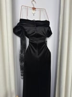 فستان سهره مخمل اسود