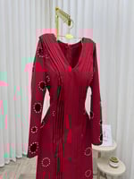 فستان سهره عنابي