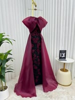 فستان سهره عنابي