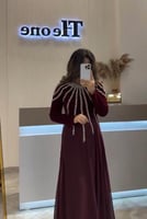 فستان سهره عنابي