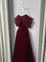 فستان سهره عنابي