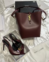 طقم سان لوران برغندي