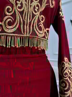 فستان سهره عنابي