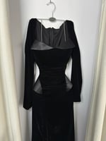 فستان سهره مخمل اسود