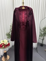 فستان سهره قطعتين عنابي