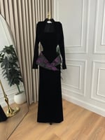 فستان سهره اسود مخمل