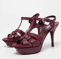 كعب سان لوران عنابي مطفي