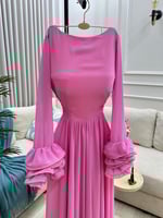 فستان ناعم وردي