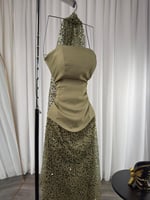 فستان سهره اخضر