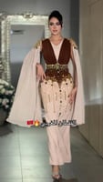 فستان قفطان بني