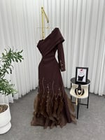 فستان سهره بني