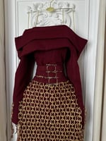 فستان العيد عنابي