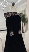 فستان سهره مخمل اسود