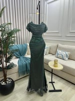 فستان سهره اخضر