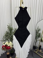 فستان سهره ابيض اسود