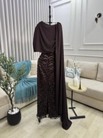 فستان سهره بني