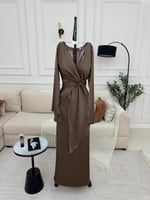 فستان سهره بني