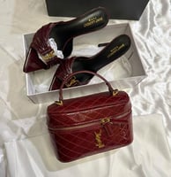 طقم سان لوران برغندي