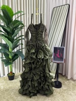 فستان سهره زيتي